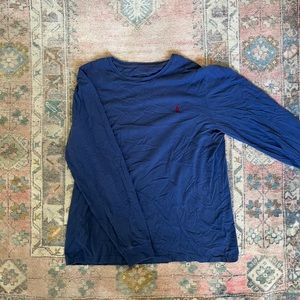 Polo Dark Blue Red Logo Long Sleeve Tee